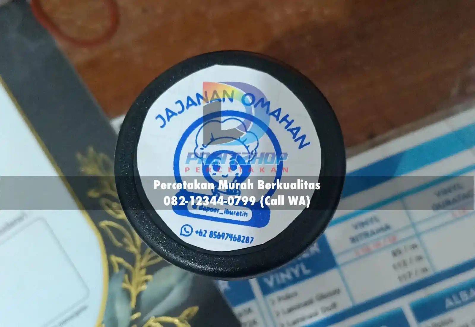Stempel flash otomatis bentuk bulat berbagai ukuran