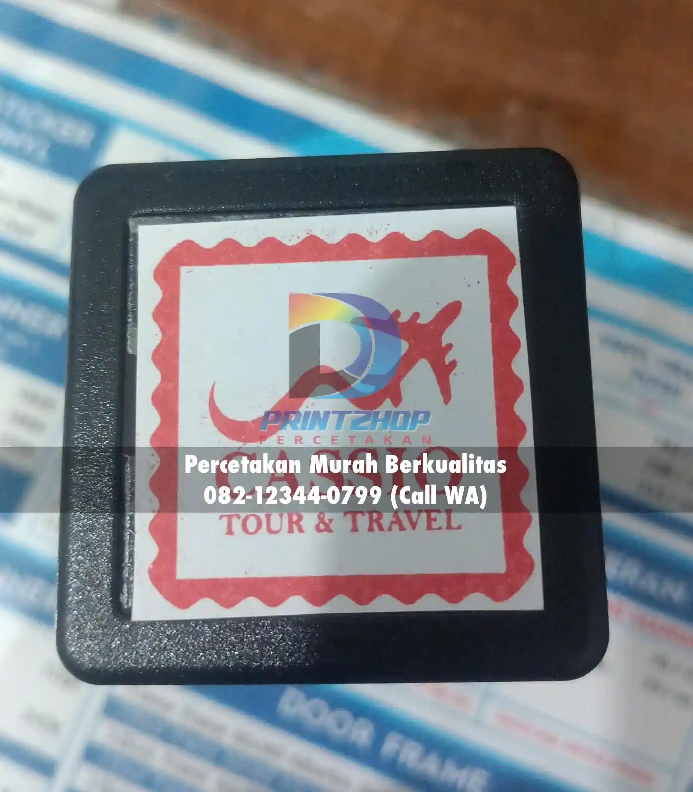 Stempel saku praktis model gantungan kunci custom nama dokter