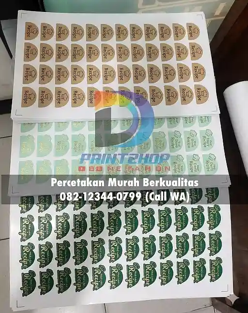 Label Kromo Glossy Untuk Branding Kemasan