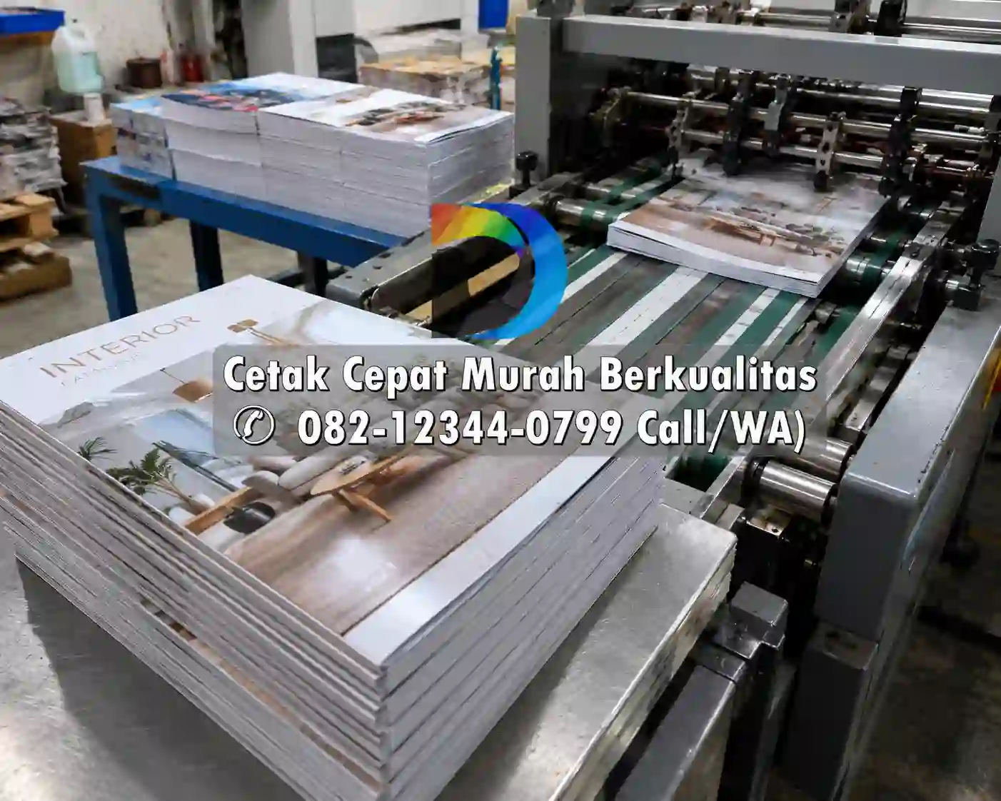 Proses jilid lem panas perfect binding buku majalah