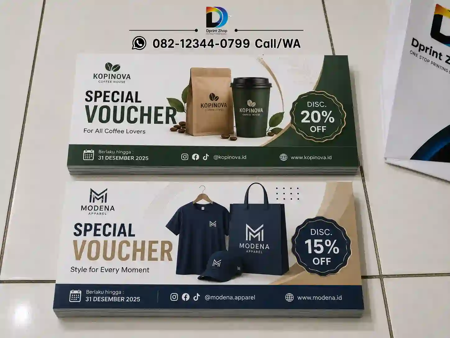 Cetak tiket event dan kupon dengan nomor urut di Bekasi